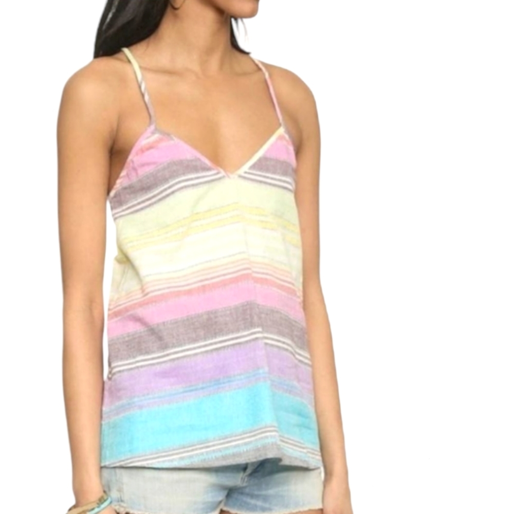 Mara Hoffman multicolor Pastel Striped tank top size Small